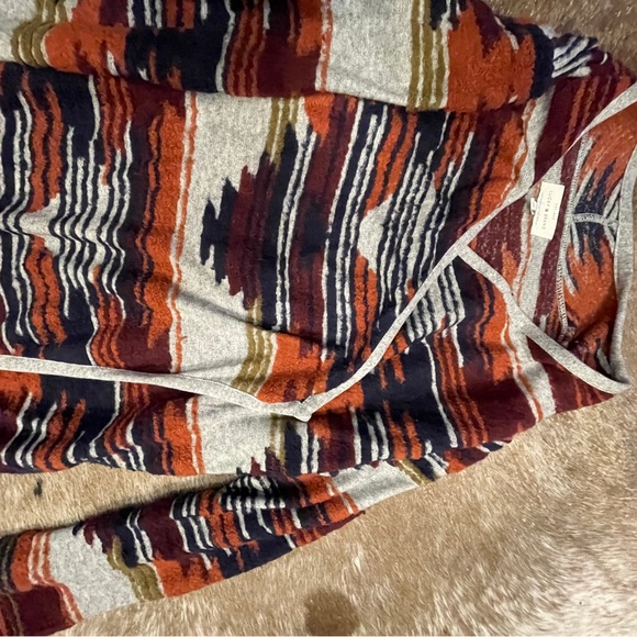 Lucky Brand Sweater Waterfall Cardigan Aztec Drape Open Front Western Small - Picture 4 of 12